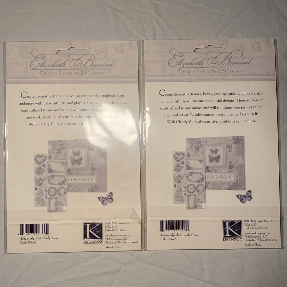K&Company Holiday Christmas Dimensional Alphabet Stickers 2 Sheets NWT